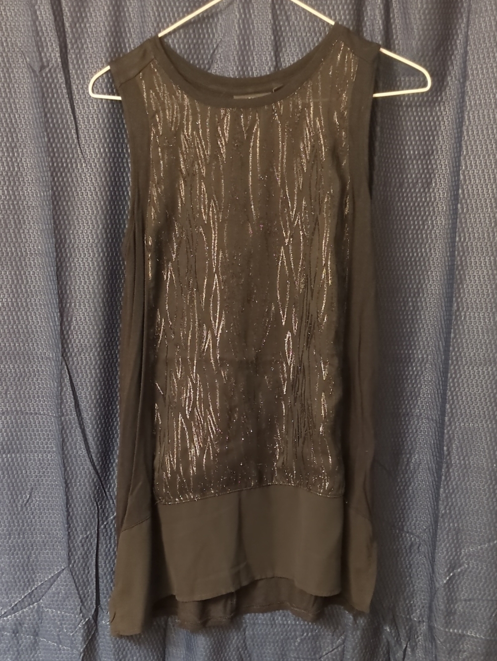 Apt. 9 Black Sleeveless Textured Sparkly